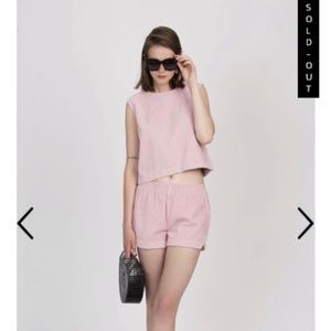 Anthropologie Corduroy Shorts Size XS Blush Pink NWT